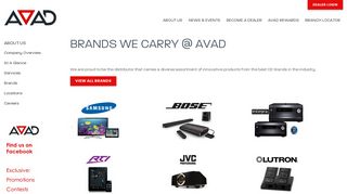 AVAD - BRANDS WE CARRY @ AVAD