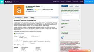 Avadian Credit Union Reviews - WalletHub