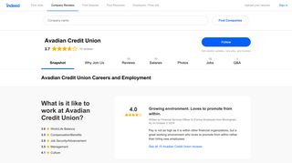 Avadian Credit Union Careers and Employment | Indeed.com