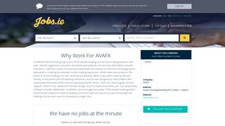 AVAFX Careers, AVAFX Jobs in Ireland jobs.ie