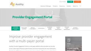 Provider Engagement Portal - Availity
