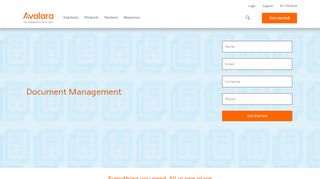 Tax Document Management Products - Avalara