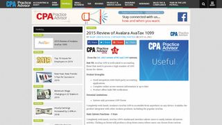2015 Review of Avalara AvaTax 1099 | CPA Practice Advisor