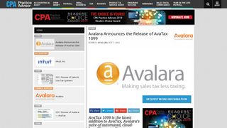 Avalara Announces the Release of AvaTax 1099 | CPA Practice Advisor