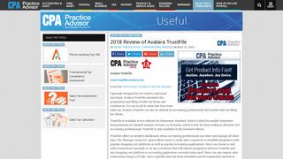 2018 Review of Avalara TrustFile | CPA Practice Advisor