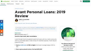 Avant 2019 Review: Personal Loans for Debt Consolidation - NerdWallet