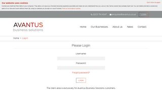 Login - Avantus Business Solutions