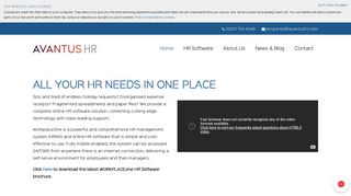 Online HR Software | Avantus HR cloud based HR Software & HRMS