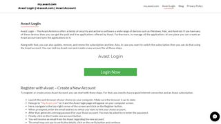 Avast Login - my.avast.com | Avast Sign in | Avast My Account Login