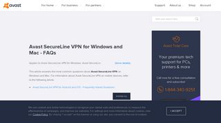 Avast SecureLine VPN for Windows and Mac - FAQs | Official Avast ...