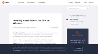 Installing Avast SecureLine VPN on Windows | Official Avast Support