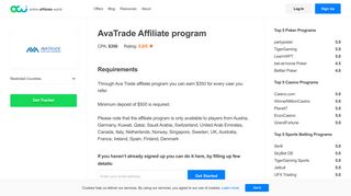 Online Affiliate World | AvaTrade affiliate program - $350 per new user ...