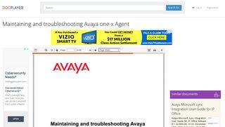 Maintaining and troubleshooting Avaya one-x Agent - PDF