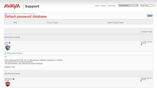 Default password database - Avaya Support Forums