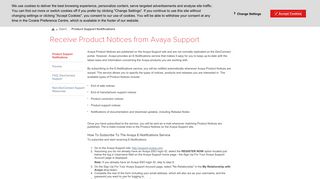 Receive Product Notices from Avaya Support - Avaya DevConnect