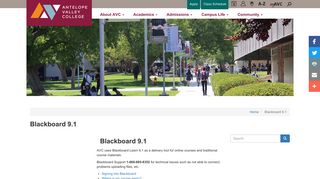 Blackboard 9.1 | Antelope Valley College