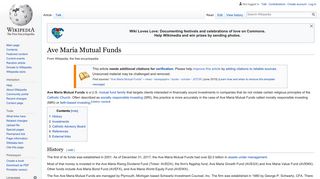 Ave Maria Mutual Funds - Wikipedia