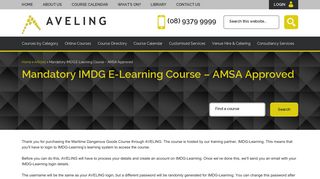 IMDG training online | Aveling Training