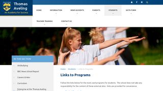 The Thomas Aveling School - Links to Programs