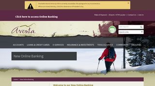 New Online Banking | Aventa Credit Union