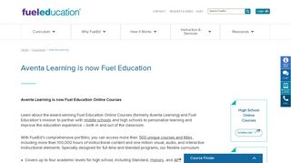 Aventa Learning is now Fuel Education | Online High School Classes