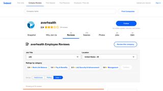 Working at averhealth: Employee Reviews | Indeed.com