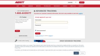 Advanced Tracking Login | Averitt Express