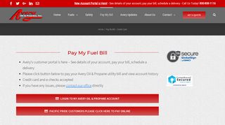 Pay My Bill - Credit Card | Avery Oil & Propane