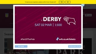 Season Tickets 2018/19, Buy them Now | Aston Villa FC - avfc