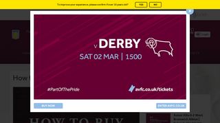 Season Tickets, How to buy | Aston Villa FC - avfc