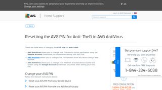 Resetting the AVG PIN for Anti-Theft in AVG AntiVirus | AVG Support