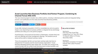 Avast Launches New Business Portfolio And Partner Program ... - CRN