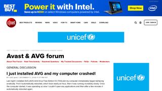 I just installed AVG and my computer crashed! - Forums - CNET