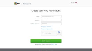 AVG | My Account - Registration