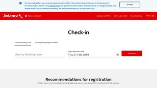 Check your flights online without standing - Avianca