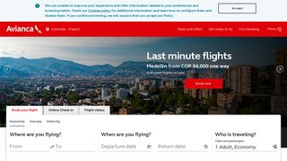 Avianca.com in Colombia. International and domestic flights at the ...