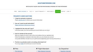 Aviation Interviews Frequently Asked Questions