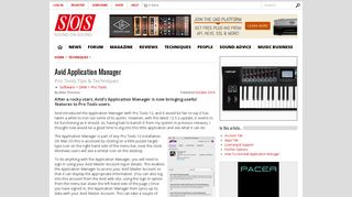 Avid Application Manager | - Sound On Sound