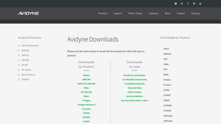 Avidyne Corporation - Downloads