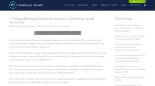 Avintus Employer Services to merge with Dominion Payroll Tennessee ...