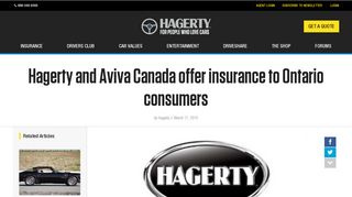 Collector Car Insurance - Aviva Canada And Hagerty Canada ...