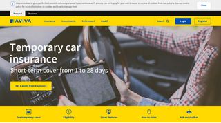 Temporary Car Insurance | Short Term Car Cover - Aviva