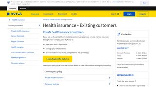 Health - Existing customers - Aviva