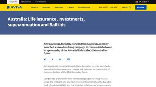 Australia: Life insurance, investments, superannuation and ... - Aviva plc