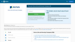 Aviva Life and Annuity Company: Login, Bill Pay, Customer Service ...