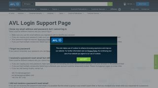 AVL Login Support Page - Content - avl.com