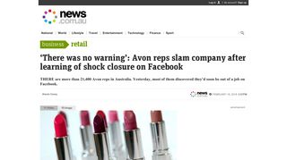 Avon Australia: Devastated reps lash out at company over closure