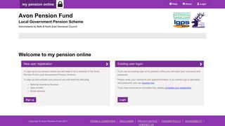 Welcome - Avon Pension Fund - my pension online