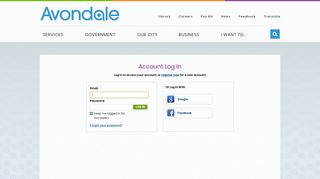 Account Log In | City of Avondale