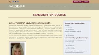 Membership Categories - Avondale Golf Club